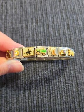 Italian Charm Bracelet Farm And Western Theme NEW